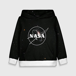 Толстовка-худи детская NASA l НАСА S, цвет: 3D-белый