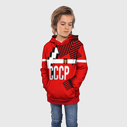 Толстовка-худи детская Форма сборной по футболу 1991, цвет: 3D-красный — фото 2