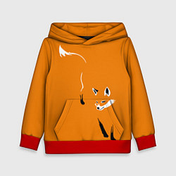 Толстовка-худи детская ЛИСА, цвет: 3D-красный