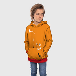 Толстовка-худи детская ЛИСА, цвет: 3D-красный — фото 2