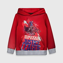 Толстовка-худи детская Justice League, цвет: 3D-меланж