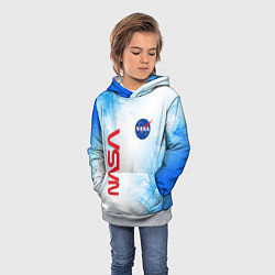 Толстовка-худи детская NASA НАСА, цвет: 3D-меланж — фото 2
