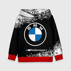 Толстовка-худи детская BMW БМВ, цвет: 3D-красный