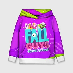 Толстовка-худи детская Fall Guys, цвет: 3D-белый