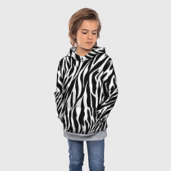 Толстовка-худи детская Зебра, цвет: 3D-меланж — фото 2