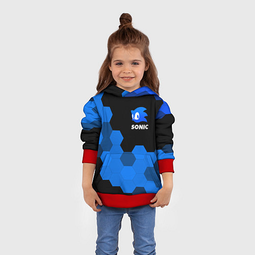 Детская толстовка СОНИК SONIC / 3D-Красный – фото 4