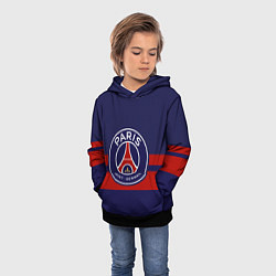 Толстовка-худи детская PSG, цвет: 3D-черный — фото 2