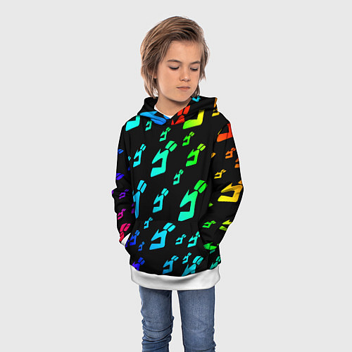 Детская толстовка JoJo Bizarre Adventure / 3D-Белый – фото 3