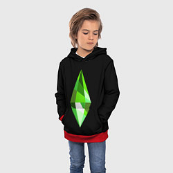 Толстовка-худи детская The Sims Plumbob, цвет: 3D-красный — фото 2