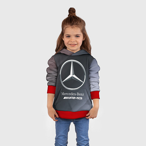 Детская толстовка MERCEDES МЕРСЕДЕС / 3D-Красный – фото 4