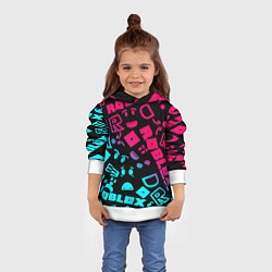 Толстовка-худи детская Roblox, цвет: 3D-белый — фото 2