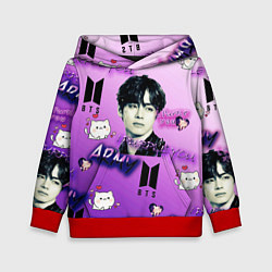 Толстовка-худи детская I purple you, цвет: 3D-красный