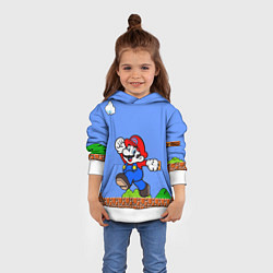 Толстовка-худи детская Mario, цвет: 3D-белый — фото 2