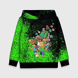 Толстовка-худи детская Minecraft, цвет: 3D-черный