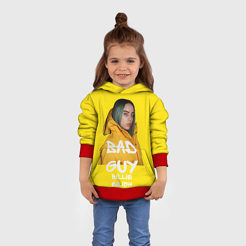 Детская толстовка Billie Eilish Билли Айлиш / 3D-Красный – фото 4