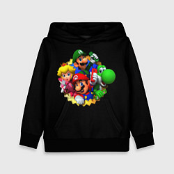 Толстовка-худи детская Марио, цвет: 3D-черный