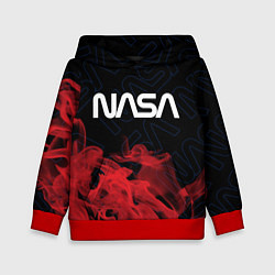 Толстовка-худи детская NASA НАСА, цвет: 3D-красный