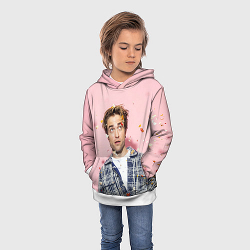 Детская толстовка ROBERT PATTINSON / 3D-Белый – фото 3