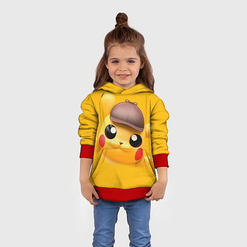 Детская толстовка Pikachu Pika Pika / 3D-Красный – фото 4