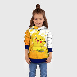 Толстовка-худи детская Pikachu Pika Pika, цвет: 3D-синий — фото 2