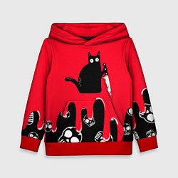 Толстовка-худи детская WHAT CAT, цвет: 3D-красный