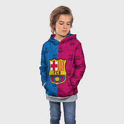 Толстовка-худи детская FC BARCELONA, цвет: 3D-меланж — фото 2