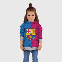 Толстовка-худи детская FC BARCELONA, цвет: 3D-меланж — фото 2