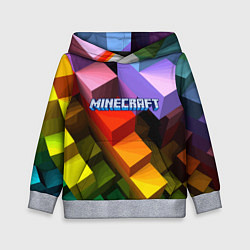 Толстовка-худи детская Minecraft - pattern, цвет: 3D-меланж