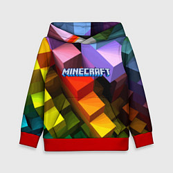 Толстовка-худи детская Minecraft - pattern, цвет: 3D-красный