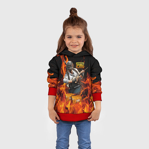 Детская толстовка PUBG / 3D-Красный – фото 4