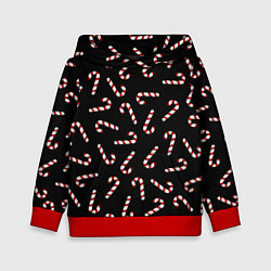 Толстовка-худи детская Christmas Candy, цвет: 3D-красный