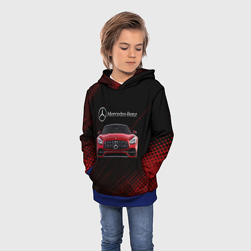 Детская толстовка Mercedes Benz AMG / 3D-Синий – фото 3