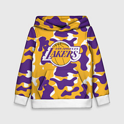 Толстовка-худи детская LA LAKERS ЛЕЙКЕРС, цвет: 3D-белый