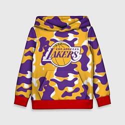 Толстовка-худи детская LA LAKERS ЛЕЙКЕРС, цвет: 3D-красный