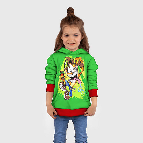 Детская толстовка CRASH BANDICOOT / 3D-Красный – фото 4