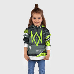 Толстовка-худи детская WATCH DOGS: LEGION, цвет: 3D-белый — фото 2