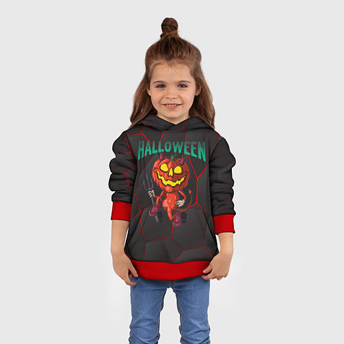 Детская толстовка Halloween / 3D-Красный – фото 4