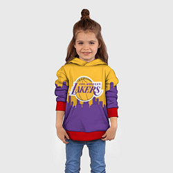 Толстовка-худи детская LOS ANGELES LAKERS, цвет: 3D-красный — фото 2