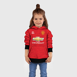 Толстовка-худи детская MANCHESTER UNITED 2021 - HOME, цвет: 3D-черный — фото 2