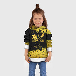 Толстовка-худи детская BENDY AND THE INK MACHINE, цвет: 3D-белый — фото 2