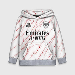 Толстовка-худи детская ARSENAL 2021 - ГОСТЕВАЯ, цвет: 3D-меланж