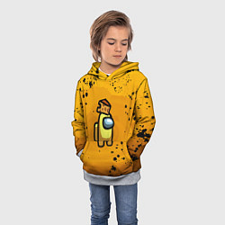 Толстовка-худи детская Among Us Cheese Z, цвет: 3D-меланж — фото 2
