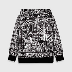 Толстовка-худи детская Геометрия, цвет: 3D-черный
