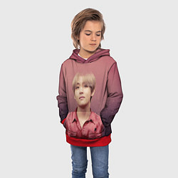 Толстовка-худи детская BTS, цвет: 3D-красный — фото 2