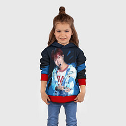 Толстовка-худи детская BTS, цвет: 3D-красный — фото 2