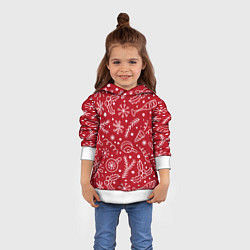 Толстовка-худи детская Новогоднее настроение, цвет: 3D-белый — фото 2