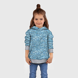 Толстовка-худи детская Море волнуется, цвет: 3D-меланж — фото 2