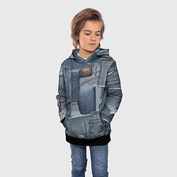 Толстовка-худи детская Jeans life, цвет: 3D-черный — фото 2