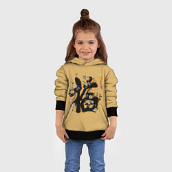 Толстовка-худи детская Благословение, цвет: 3D-черный — фото 2