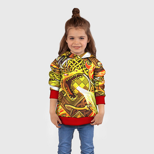 Детская толстовка CS GO DRAGON LORE / 3D-Красный – фото 4